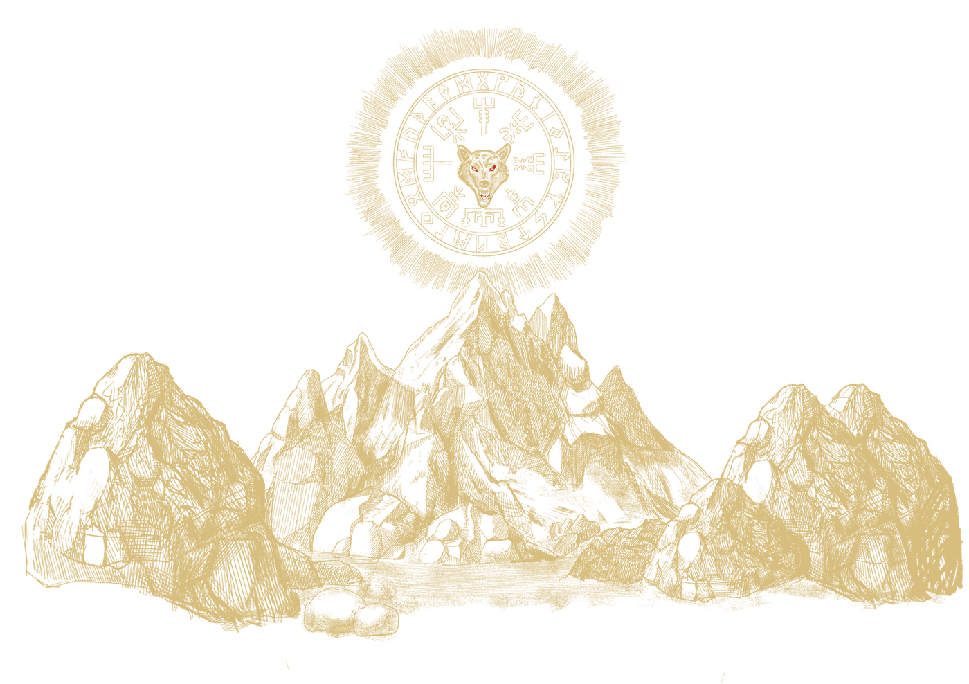 Mount Odefjel beneath the wolf sun